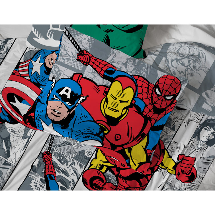 Disney Marvel Comics Avengers Comic Cool 100 Cotton Oxford Pillowcase